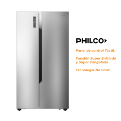 Heladera No Frost Philco Side by Side 492 Litros Inoxidable 94PHSB555XT