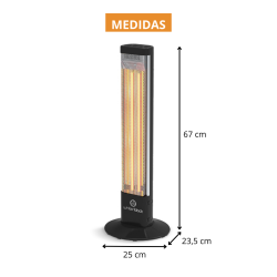 Calefactor Vertical Infrarrojo Withenblack 600/1200w CVWB04
