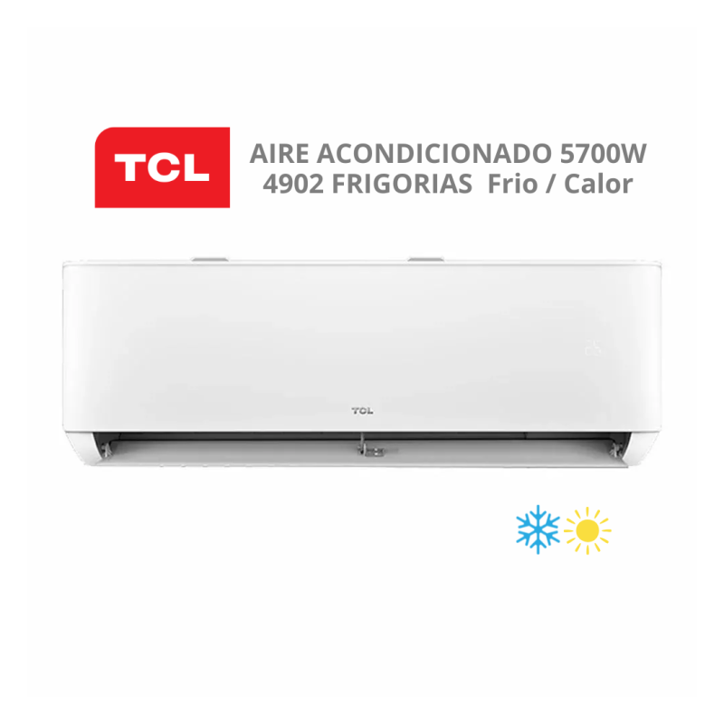 AIRE ACONDICIONADO TCL SPLIT 5700W FRIO/CALOR TPRO INVERTER