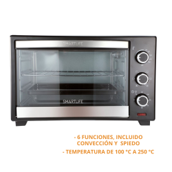 Horno Eléctrico SmartLife con Convección 60L TOR060PN