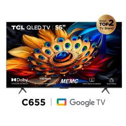 SMART TV TCL 55" QLED UHD GOOGLE TV 55C655A