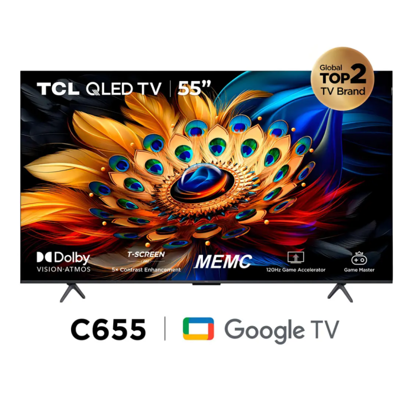 SMART TV TCL 55" QLED UHD GOOGLE TV 55C655A