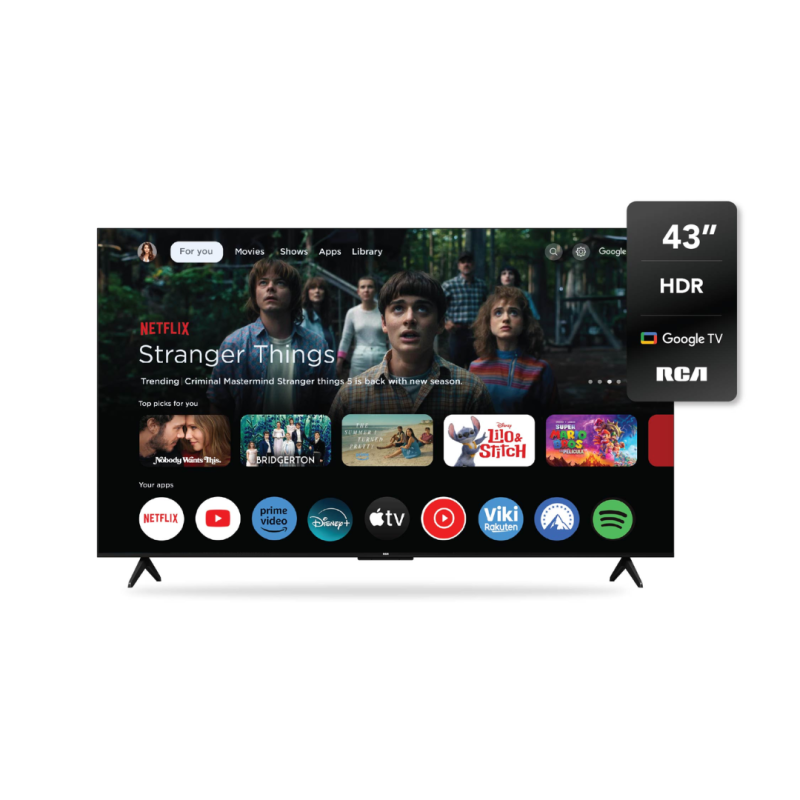 SMART TV RCA 43" FULLHD GOOGLE TV GL100F