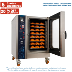Horno Convector Eléctrico Panetti HEA-8 – 8 Bandejas 60x40 cm