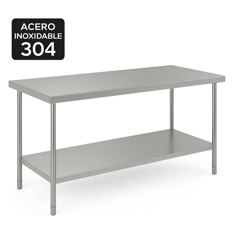 Mesa De Trabajo Gastronomica Panetti 1.80 Mts Acero Inox 304