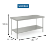 Mesa De Trabajo Gastronomica Panetti 1.80 Mts Acero Inox 304