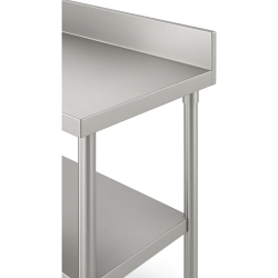 Mesa De Trabajo Gastronomica Panetti 1.5 Mts Acero Inox 304 Con Zocalo