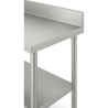 Mesa De Trabajo Gastronomica Panetti 1.5 Mts Acero Inox 304 Con Zocalo