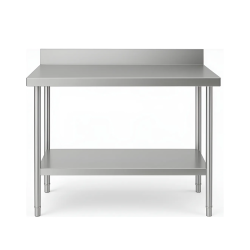 Mesa De Trabajo Gastronomica Panetti 1.5 Mts Acero Inox 304 Con Zocalo