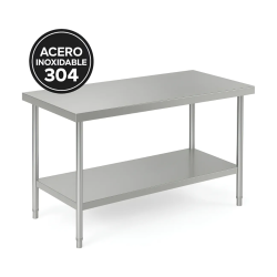 Mesa De Trabajo Gastronomica Panetti 1.5 Mts Acero Inox 304
