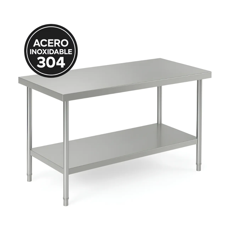 Mesa De Trabajo Gastronomica Panetti 1.5 Mts Acero Inox 304