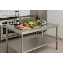 Mesa De Trabajo Gastronomica Panetti 1.5 Mts Acero Inox 304