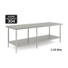 Mesa De Trabajo Gastronomica Panetti 2.2 Mts Acero Inox 304