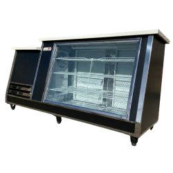 Vitrina Exhibidora Nuseluj Amiga 2 Metros VR 2 Puertas Negra 1/3 HP