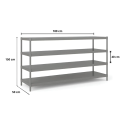 Estantería Gastronómica Panetti 180Cm Acero Inoxidable