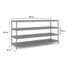 Estantería Gastronómica Panetti 180Cm Acero Inoxidable