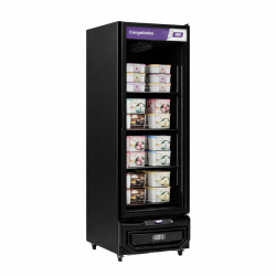 EXHIBIDORA VERTICAL CONGELADOS INELRO NEGRO 580LTS FSGPF57N