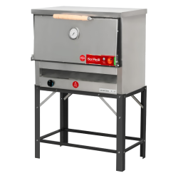 Horno pizzero 6 moldes acero con válvula Sol Real