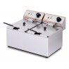 Freidora Electrica Moretti 16 Litros Doble Cuba 8+8 Acero Inoxidable