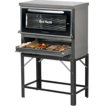 Horno Pizzero Sol Real Con Parrilla Pta Vidrio 667V