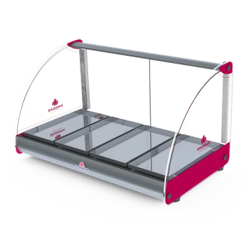 Vitrina Curva Eléctrica Progas 4 BANDEJAS 250W PRV 04E