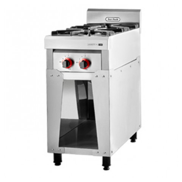 Anafe de Acero 2 Hornallas Sol Real Rejas Fundición 42CM 730